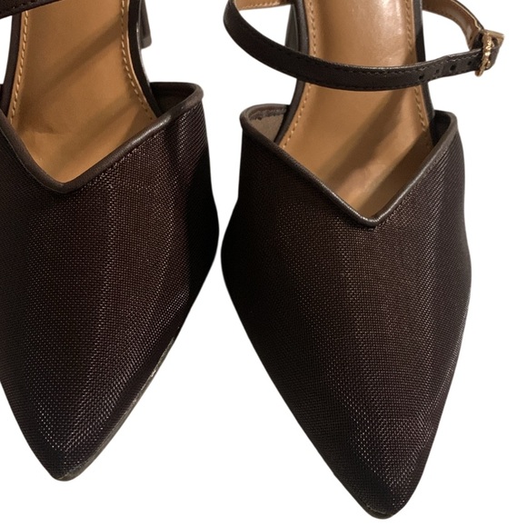 DV by Dolce Vita Brown Pointed Toe Elley Mules Heels - Picture 2 of 8